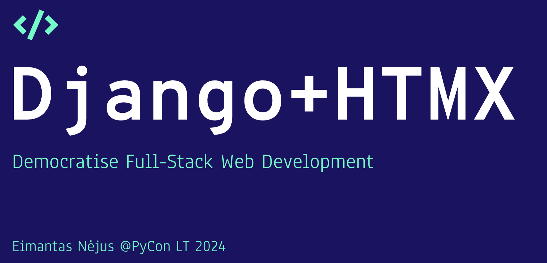 Django + HTMX: Democratise Full Stack Web Development